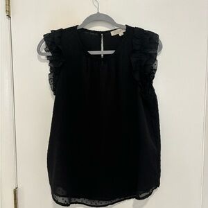LOFT Black Sleeveless Blouse